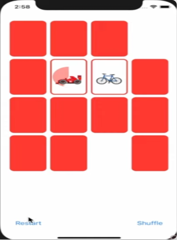 Matching Cards iOS game